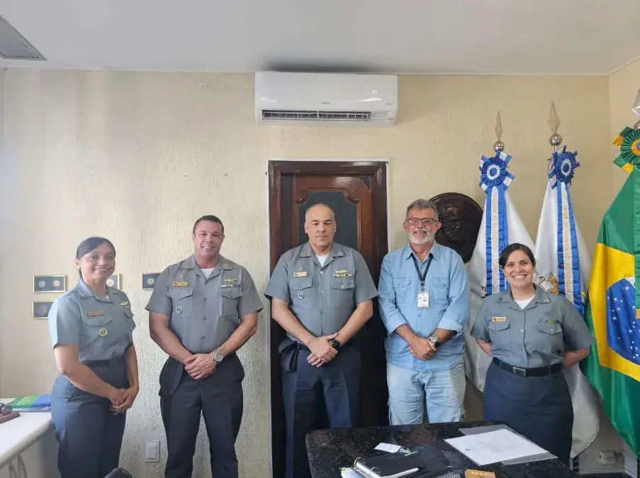 Comitiva do CASNAV recepcionada pelo Diretor do SVPM e seus Oficiais
