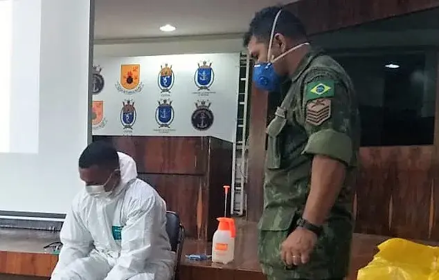 Civis e militares foram capacitados para atuar em equipes de desinfecção