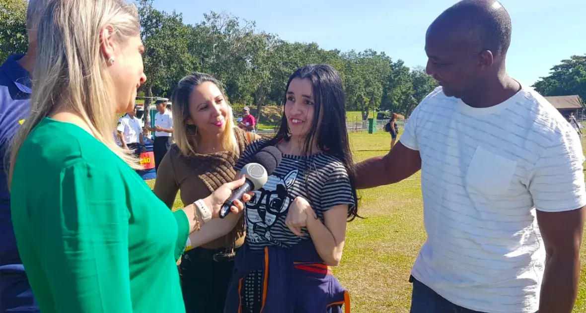A jovem Juliana, que faz tratamento no CEFAN, também participou do evento