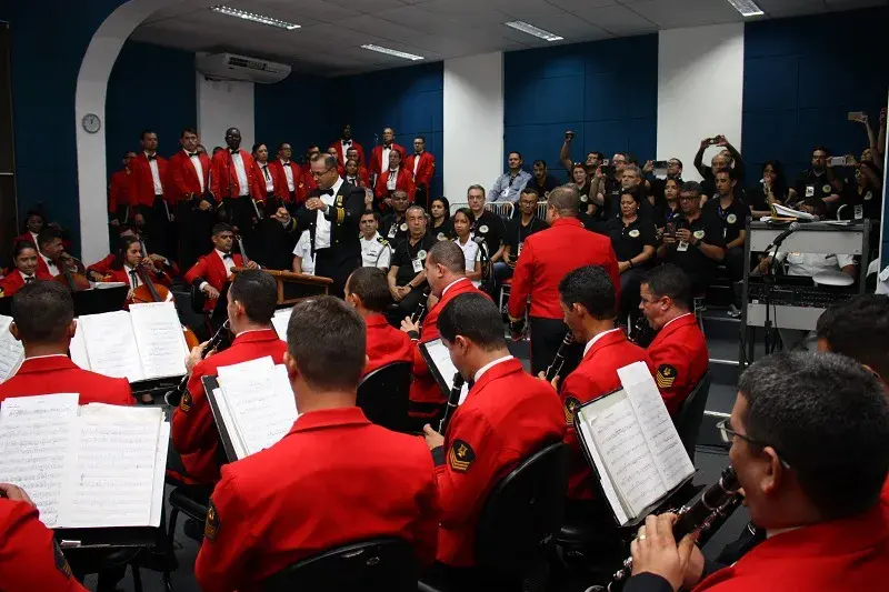 Apresentação da Banda Sinfônica do CFN abrilhantou ainda mais a programação