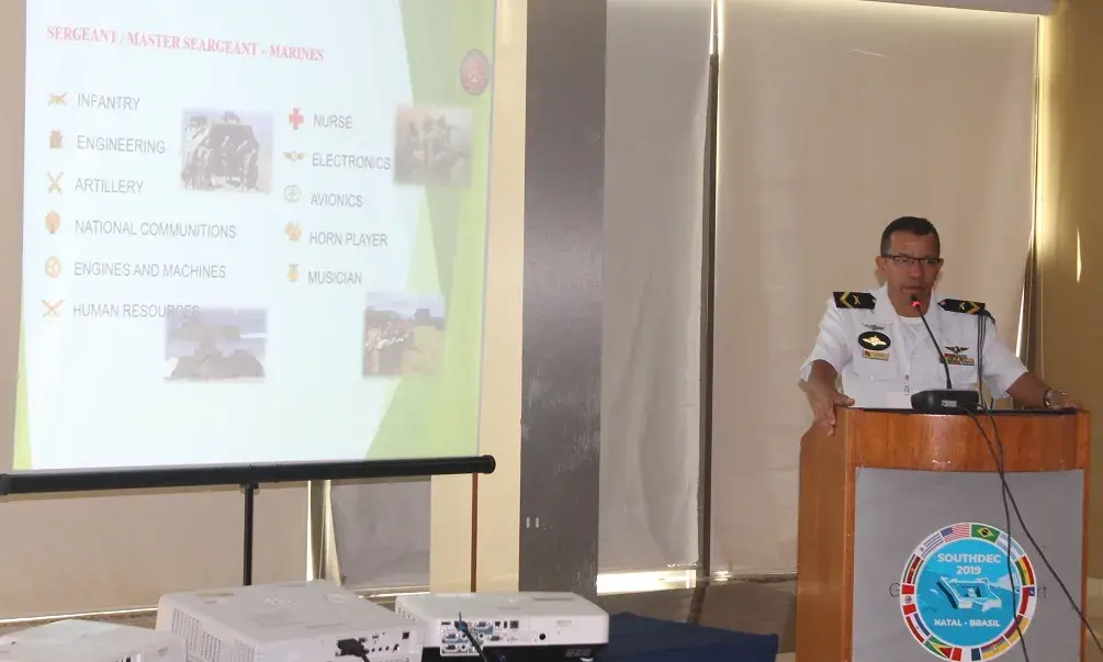 O SO Gleison proferiu palestra para os suboficiais e subtenentes dos países participantes