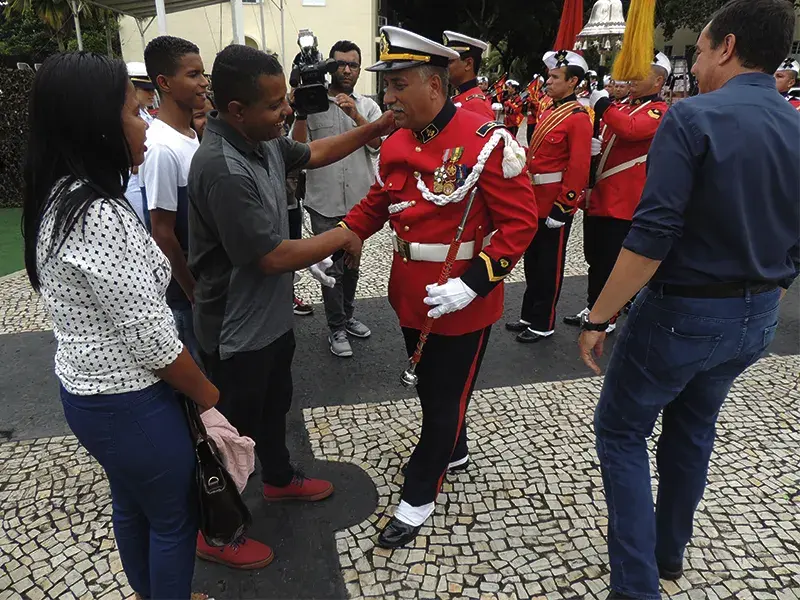 Banda Marcial realizou performance especial para os convidados