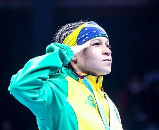 Medalha de ouro na categoria até 60kg para a 3º SG (RM2-P) Beatriz Ferreira. Foto: COB