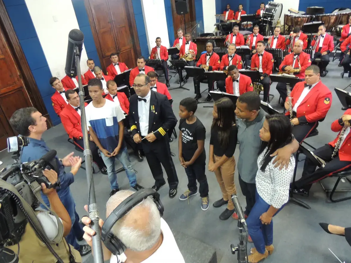 Na ocasião, Banda Sinfônica apresentou principais instrumentos musicais à família