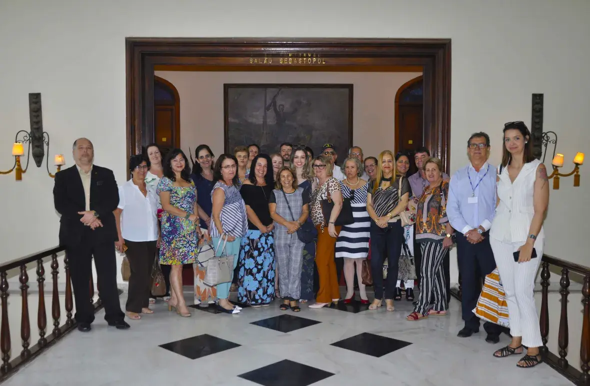 Trinta estagiários da ADESG-JF conheceram a sede do CGCFN nesta quinta-feira, 19