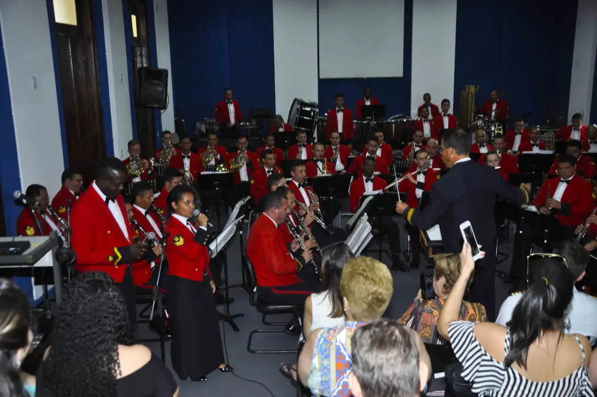 A Banda Sinfônica realizou apresentação especial para os visitantes