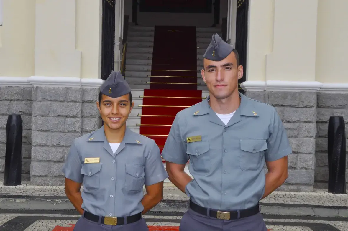 A aspirante Helena Monteiro e o aspirante Ferreira Filho se disseram motivados com a experiência vivenciada