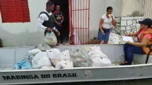 Marinha apoiou entrega de cestas básicas