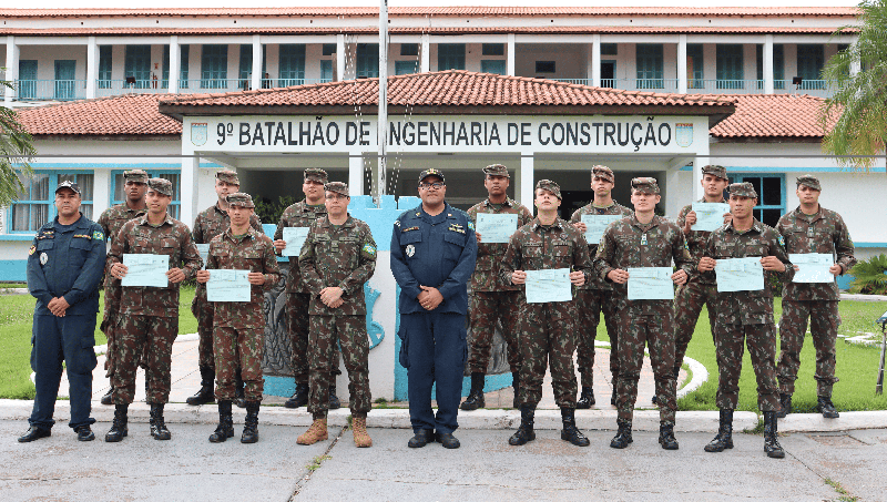 Instrutor da CFMT, militares, Comandante do 9º BEC e Capitão dos Portos de Mato Grosso