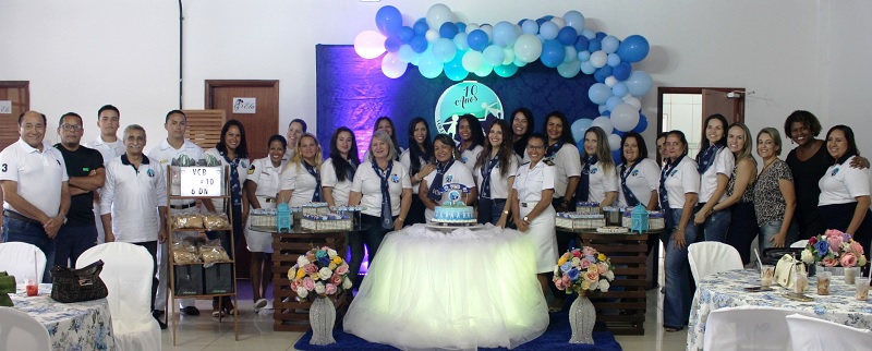 Voluntárias Cisne Branco e instrutores durante o evento