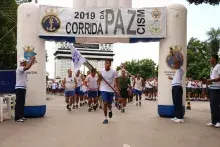 Largada foi dada em frente ao Pórtico do Com6ODN