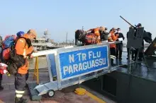 Navio realizou o transporte de bombeiros militares de MS e do PR