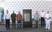 Comandante CA Arentz em cerimônia de inauguração