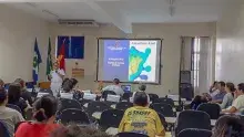 Capitão dos Portos, CC Cristiano, em palestra sobre Amazônia Azul
