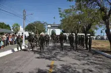 Chegada dos alunos à cerimônia