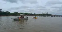 Embarcação da Marinha no Rio Paraguai