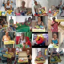 Idosos participantes do projeto receberam cestas de café da manhã