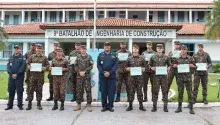 Instrutor da CFMT, militares, Comandante do 9º BEC e Capitão dos Portos de Mato Grosso