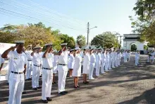 Militares durante toque de silêncio