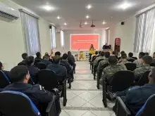 Palestra no auditório da Base Fluvial de Ladário