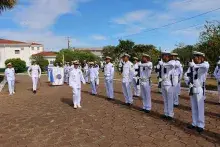 Contra-Almirante Barros Coutinho é recebido no Complexo Naval de Ladário