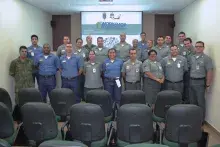 Militares participantes do workshop