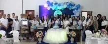 Voluntárias Cisne Branco e instrutores durante o evento