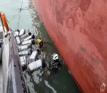 Mergulhadores da Marinha são acionados em operação contra o tráfico no Porto de Santos