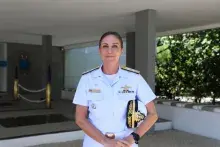 A Contra-Almirante (EN) Ana Greco foi promovida a Oficial-General na Marinha em março deste ano