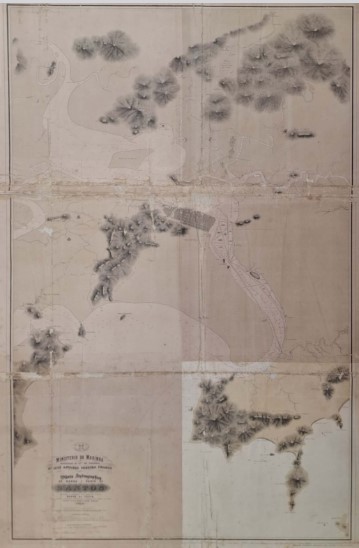 Cópia do Original da Planta Hidrográfica da Barra e do Porto de Santos existente na Mapoteca da Biblioteca da Marinha