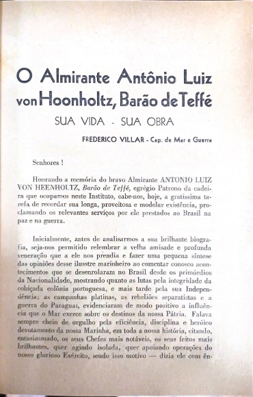 Carlosdaroz - O almirante Luiz von Hoonholtz, Barão de Tefé sua obra