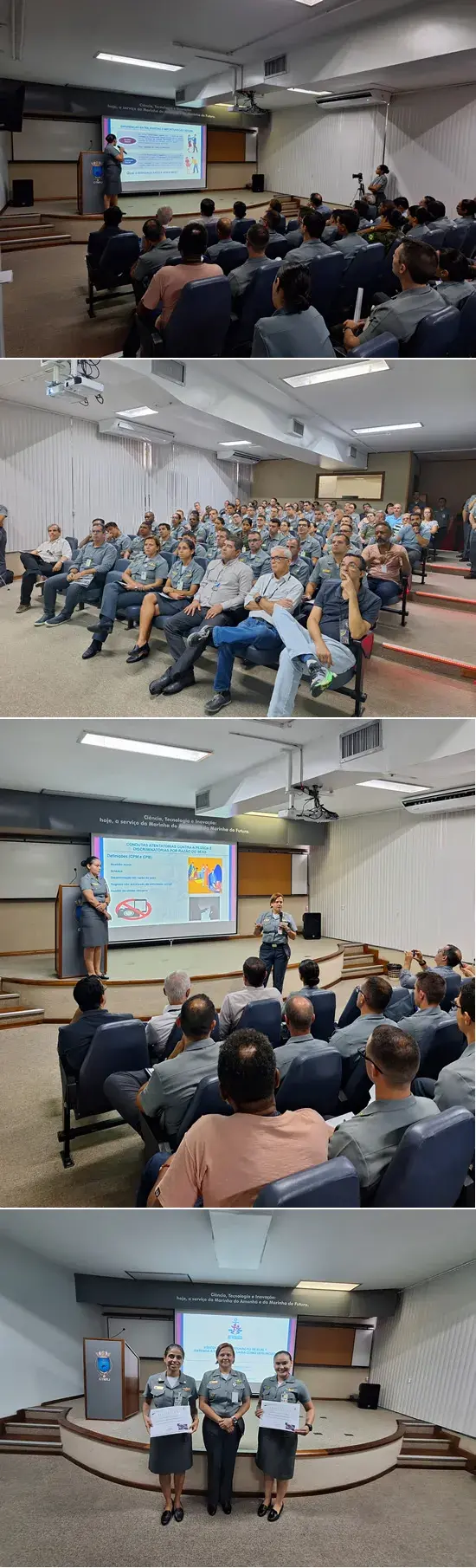 Tripulação do IPqM Assiste Palestra do NAS sobre Assédio Sexual e Importunação