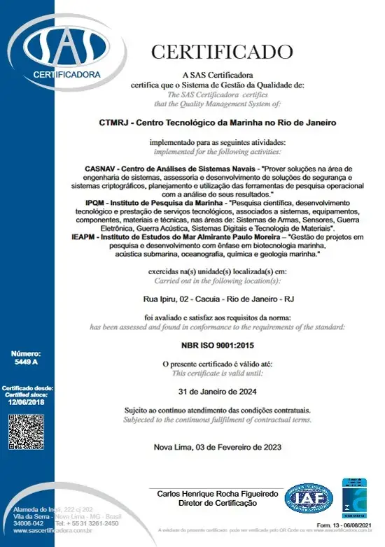 IPqM recebe Certificação ISO 9001:2015