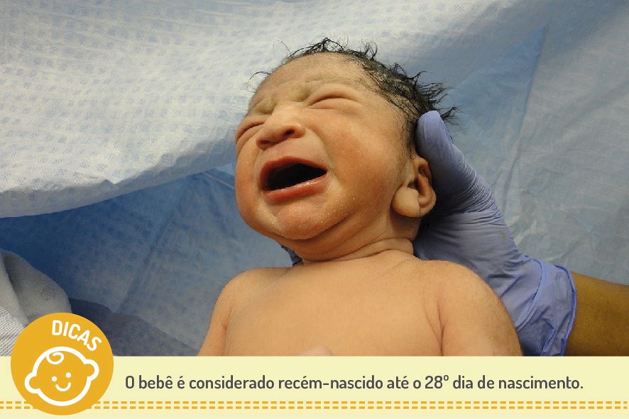 O bebê é considerado recém-nascido até 28º dia de nascimento