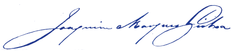 Ilustração da Assinatura de Almirante Tamandaré